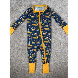 NEW Boutique Bamboo Zippy Construction Trucks Boys 9-12 Months